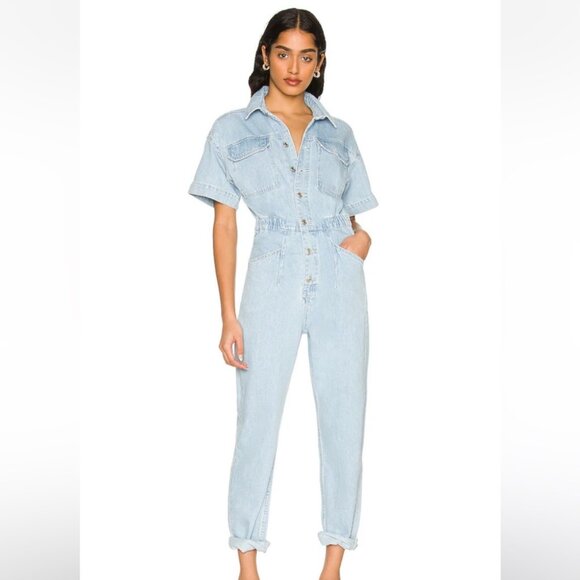 Free People Denim - Free People We the free Marci Denim Jumpsuit EUC